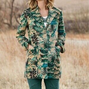 NWT Peruvian Connection women's Pastorale Velveteen Blazer Jacket Size 2 XS